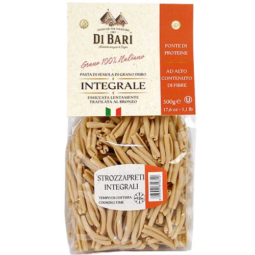 Strozzapreti Integrali Pasta 500g Vollkorngrieß Teigwaren aus Hartweizen von Pastifico Di Bari Taralloro aus Apulien in Italien